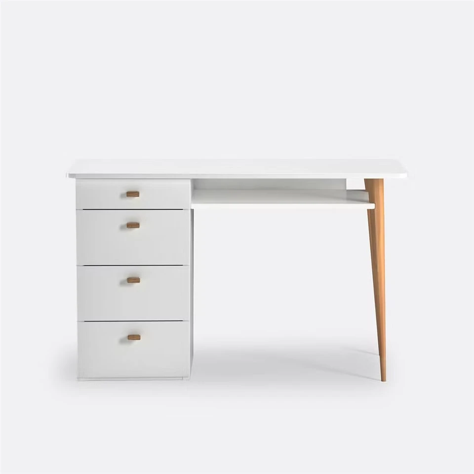 White Office Desk With Storage
